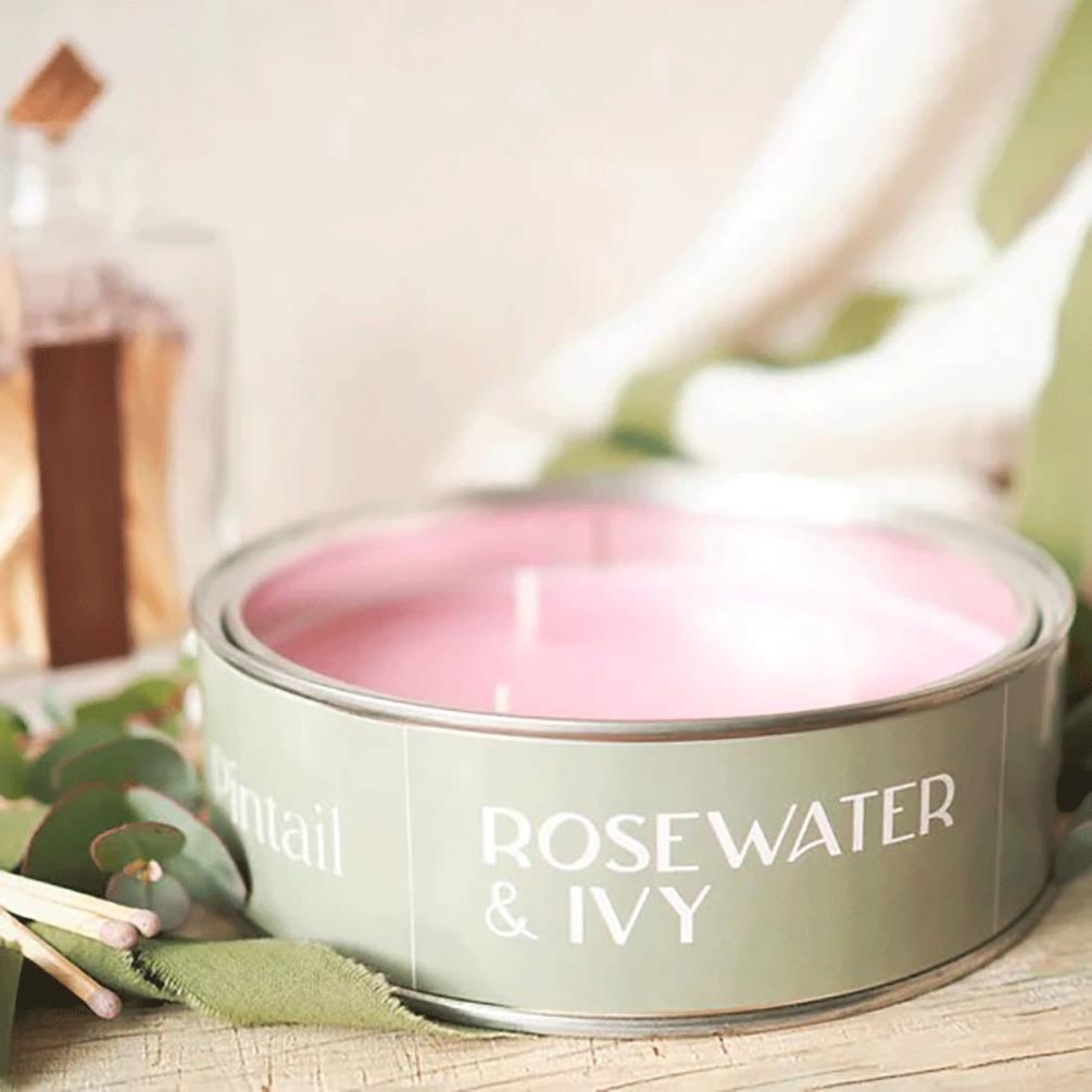 Pintail Candles Rosewater & Ivy Triple Wick Tin Candle Extra Image 3